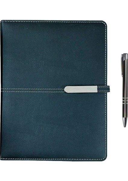 2026 Organizer Ajanda Kart Bölmeli 18X23 Tarihli Defter Mıknatıs Klipsli Siyah Mekanizmalı Seperatörlü Tükenmez Kalem Hediyeli