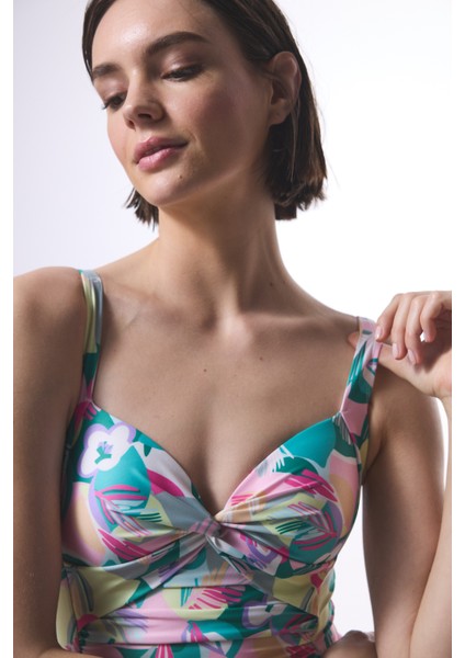 Renkli Sheila Büzgülü Mayo