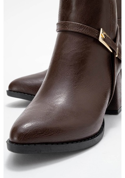 Kahverengi Kadın Bot & Bootie 21-T064 modelleri