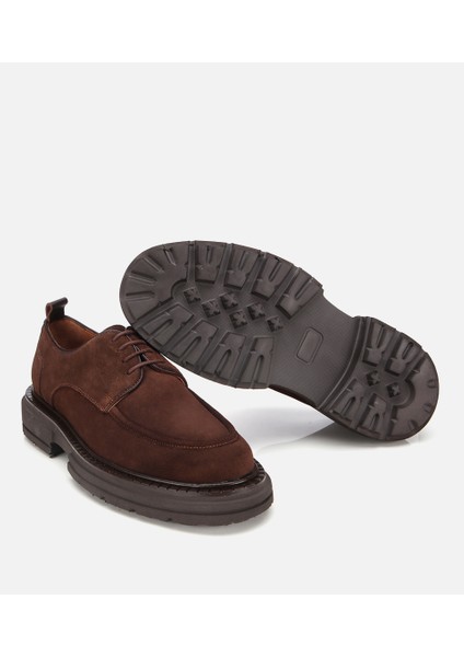 02AYH313920A480 ERKEK Süet Deri Kahverengi Kalın Tabanlı Günlük Ayakkabı