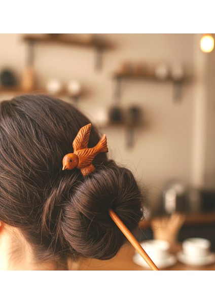 Uçankuş Model Topuz Tokası %100 El Yapımı