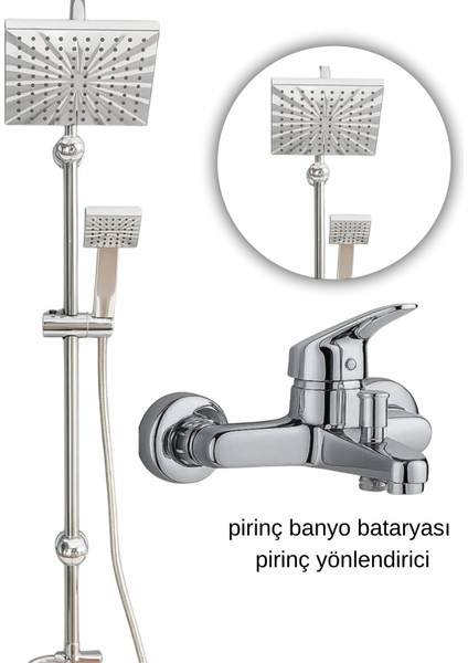 LÜX PİRİNÇ YÖNLENDİRİCİLİ PİRİNÇ BATARYALI ROBOT DUŞ TAKIMI fiyatları