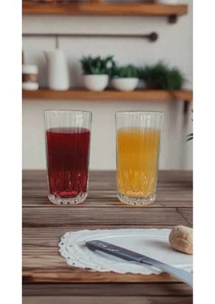 Kristal Çizgili Su Bardağı 6 Parça fırsatları