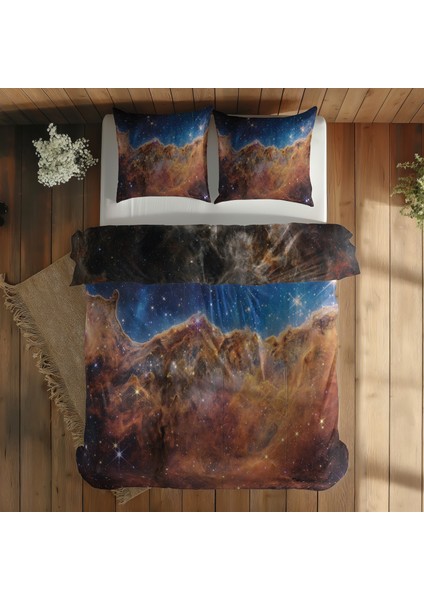 James Webb Kozmik Tarantula & Kozmik Uçurum Çift Taraflı Nevresim Takımı - 200 cm x 220 cm fiyatları