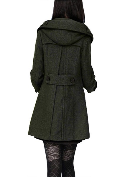 Yaka Detaylı Büyük Düğmeli Kaşe Kaban fırsatları