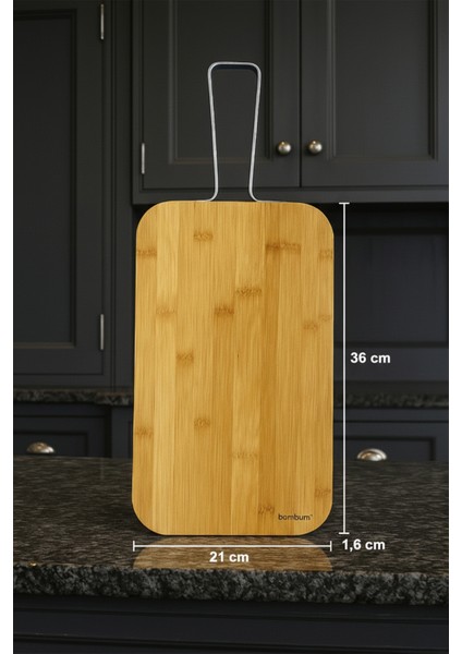 Zoe - Çelik Saplı Kesme Tahtası Büyük