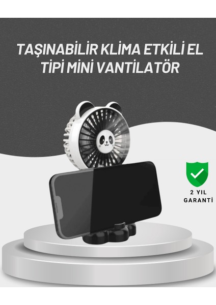 Sessiz Çalışan USB Şarjlı Masaüstü Mini Vantilatör