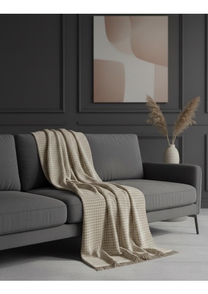 Koltuk Örtüsü Premium Doğal Pamuklu 180 x 220 cm Şık ve Yumuşak Doku Gri Kaymaz fiyatları