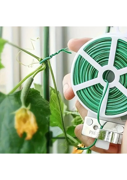 50 Metre Kendiliğinden Kesici Bıçaklı Bitki Saksı Kablo Sabitleme Teli (4915)
