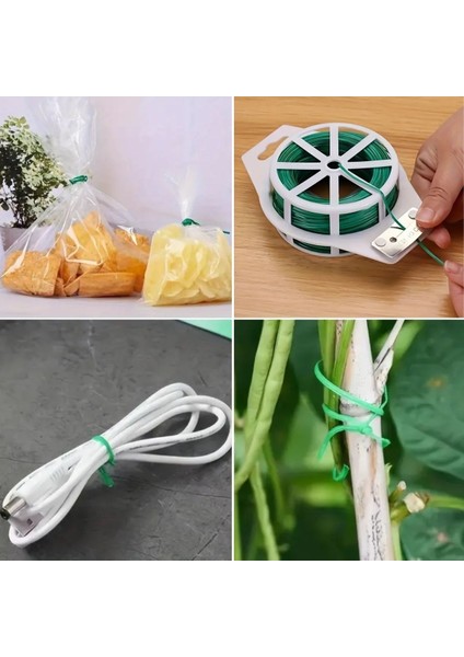 50 Metre Kendiliğinden Kesici Bıçaklı Bitki Saksı Kablo Sabitleme Teli (4915)