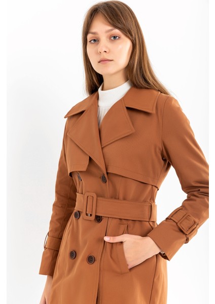 Pamuk Gabardin Midi Kadın Trençkot 1113 fırsatları