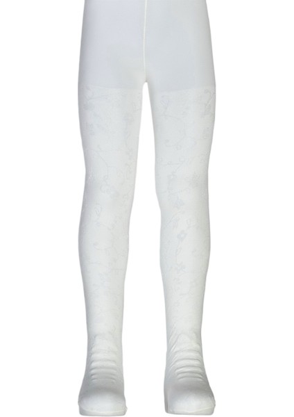 Menekşe Desenli Mikro Çocuk Külotlu Çorap