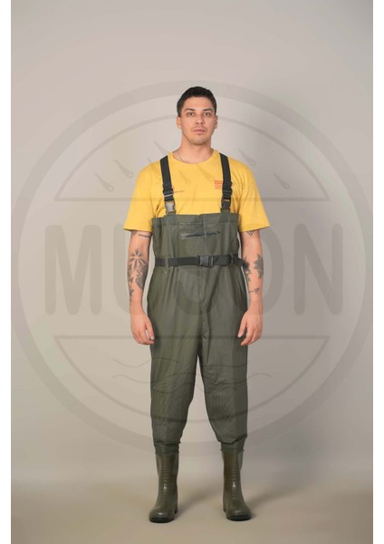 Su Geçirmez Çizme – Tulum Model, Gizli Cep, Diz Koruma & Su Girişini Önleyen Bel Kemeri