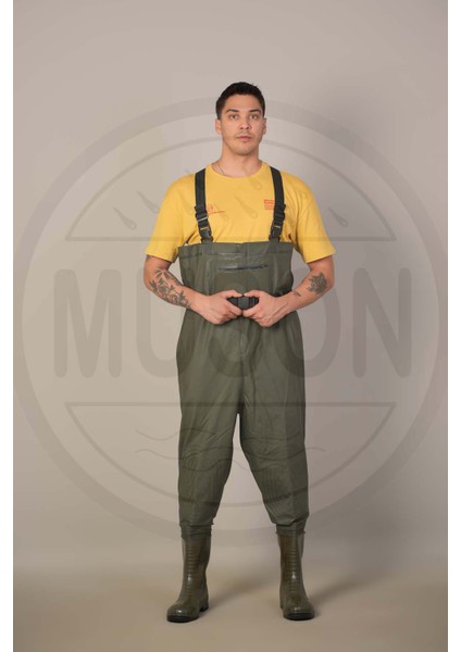 Su Geçirmez Çizme – Tulum Model, Gizli Cep, Diz Koruma & Su Girişini Önleyen Bel Kemeri