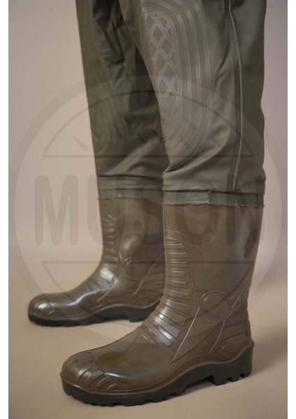 Su Geçirmez Çizme – Tulum Model, Gizli Cep, Diz Koruma & Su Girişini Önleyen Bel Kemeri