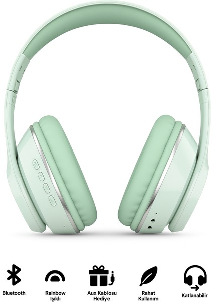 Kablosuz Bluetooth Kulaküstü Kulaklık – Mikrofonlu, Stereo Ses, Aux ve Hafıza Kartı Desteği Nova