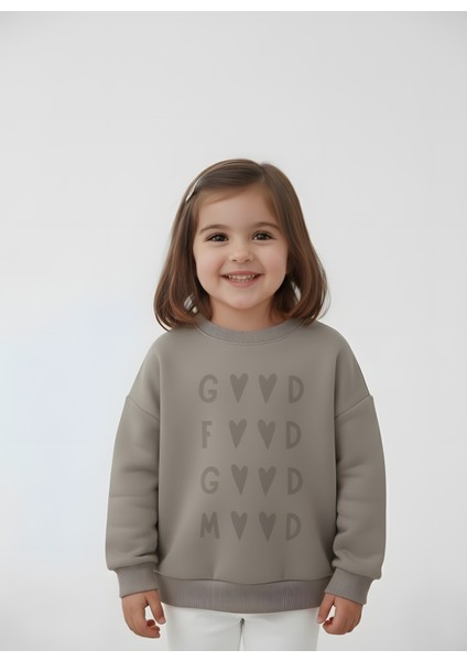 Kız Çocuk Baskılı Sweatshirt