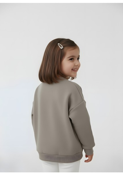 Kız Çocuk Baskılı Sweatshirt
