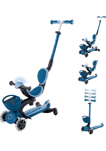 Go Up Baby 360 Işıklı Scooter - Pastel Mavi
