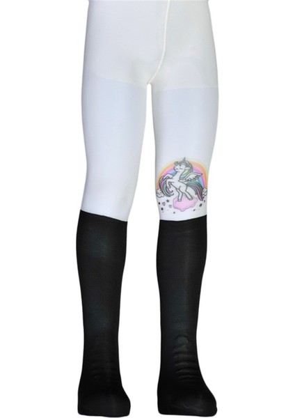 Beril Desenli Çocuk Külotlu Bot Çorap_Unicorn fiyatları