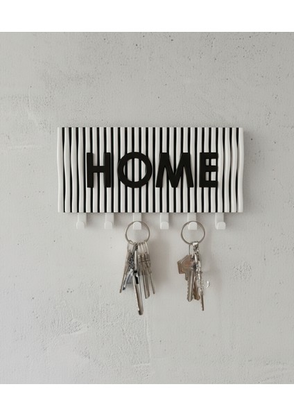 Dalgalı Home Yazılı Duvar Askılı Anahtarlık Anahtarlık Askısı (22X10 CM) Duvar Anahtarlığı fırsatları
