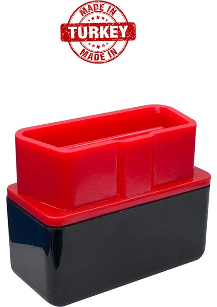 Obd2 Teşhis Kutusu Mini Obd Kutusu + Kapak Obd 16 Pin Konnektör + Kırmızı