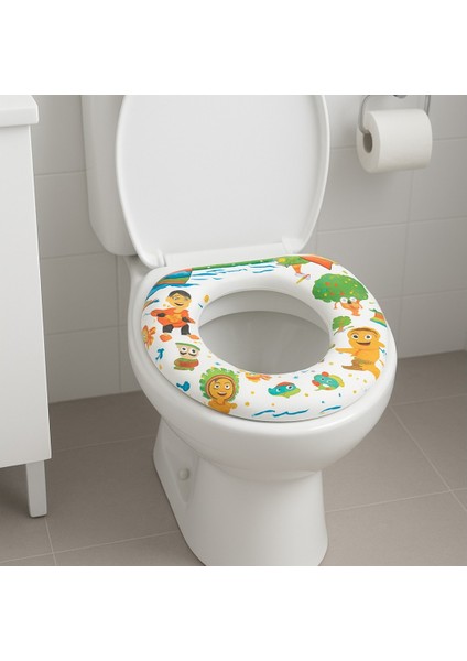 Trendpazarım Yumuşak Çocuk Klozet Adaptörü – Kaymaz, Renkli Desenli, Tuvalet Eğitici Koltuk