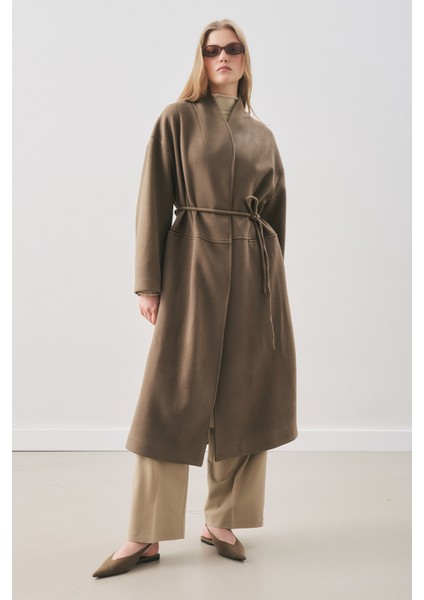 Soft Kaşe Atkılı Kaban Haki fiyatları