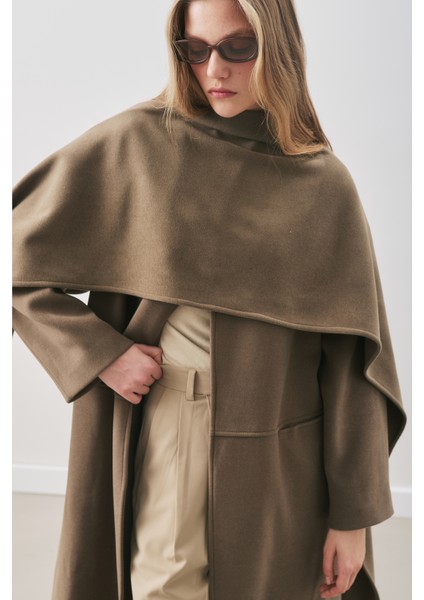 Soft Kaşe Atkılı Kaban Haki indirimleri