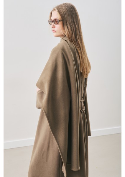 Soft Kaşe Atkılı Kaban Haki