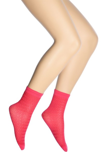 Başak Desenli Mikro Soket Kadın Çorap