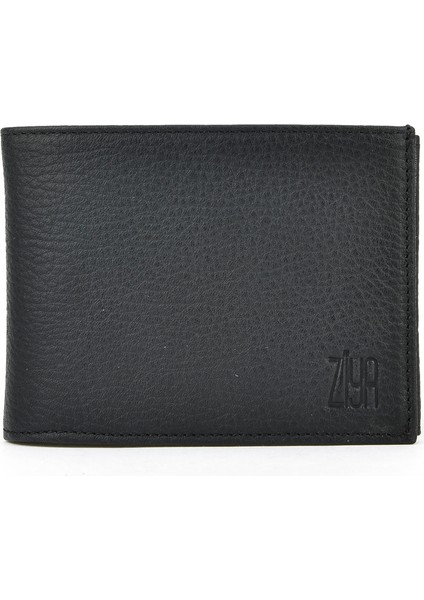 , Erkek Hakiki Deri Cüzdan 1519841ZYP01 Siyah