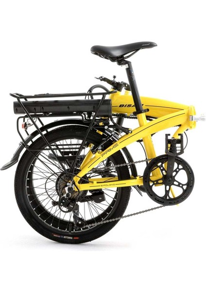 Prime Elektrikli Katlanır Bisiklet 32 cm V 20 Jant 7 Vites Cat Sarı Siyah indirimleri