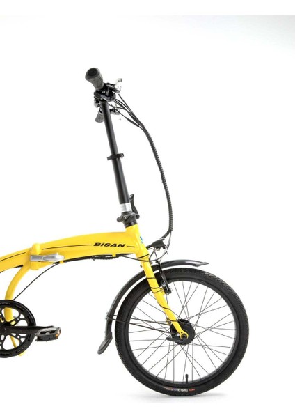 Prime Elektrikli Katlanır Bisiklet 32 cm V 20 Jant 7 Vites Cat Sarı Siyah
