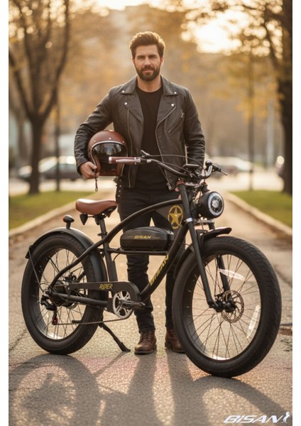 Rider Elektrikli Bisiklet 46 cm Disk Fren 26 Jant 7 Vites Mat Siyah Yeşil fiyatları