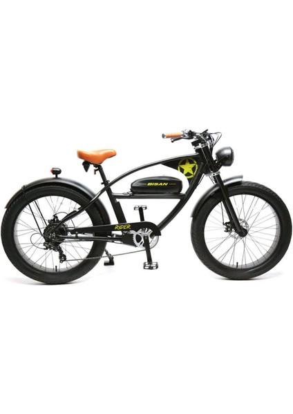 Rider Elektrikli Bisiklet 46 cm Disk Fren 26 Jant 7 Vites Mat Siyah Yeşil indirimleri