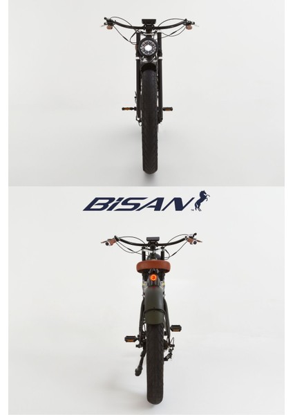 Rider Elektrikli Bisiklet 46 cm Disk Fren 26 Jant 7 Vites Mat Siyah Yeşil