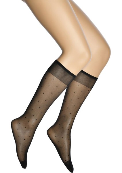 Puantiye Desenli 20 Denye Dizaltı Kadın Çorap fiyatları