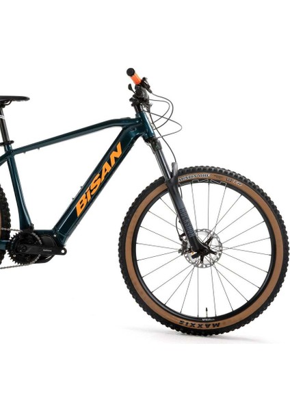 Envious - Xc Mountaın - Deore Elektrikli Bisiklet 45 cm Disk Fren 27,5 Jant 12 Vites Petrol Yeşili Turuncu fırsatları