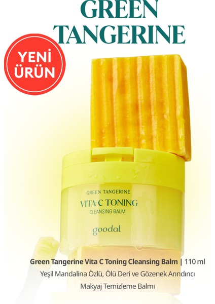 Yeşil Mandalina Özlü, Makyaj Temizleme Balmı Goodal Green Tangerine Vita C Toning Cleansing Balm