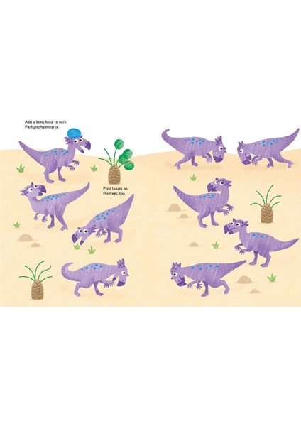 Parmak Boyama Kitabı Dinozorlar Fiona Watt 10 Sayfa Ciltsiz Eğlenceli Aktiviteler indirimleri