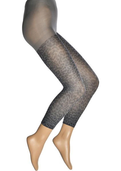 Leopar Baskı Desenli Tayt Kadın Çorap