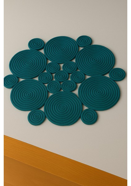 Mercury Hasır Jüt Yuvarlak Runner 65X65