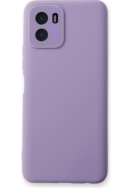 Vivo Y15S Kılıf Lansman Glass Kapak - Lila (K95)