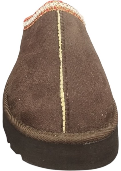 696083Z Içi Kürklü 4 cm Topuk Boyu Günlük Süet Kadın Terlik Bot modelleri