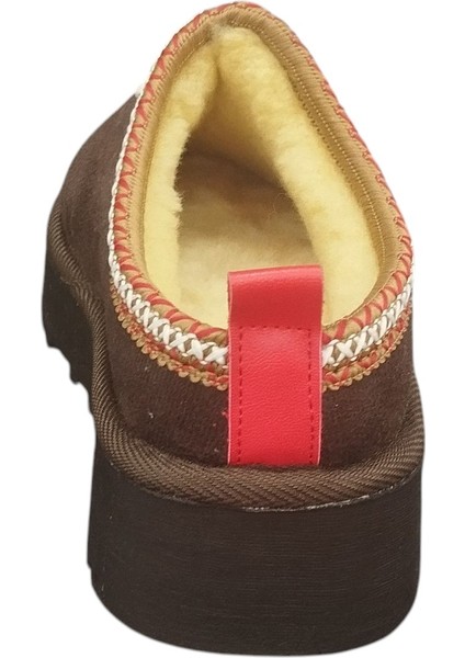 696083Z Içi Kürklü 4 cm Topuk Boyu Günlük Süet Kadın Terlik Bot fırsatları