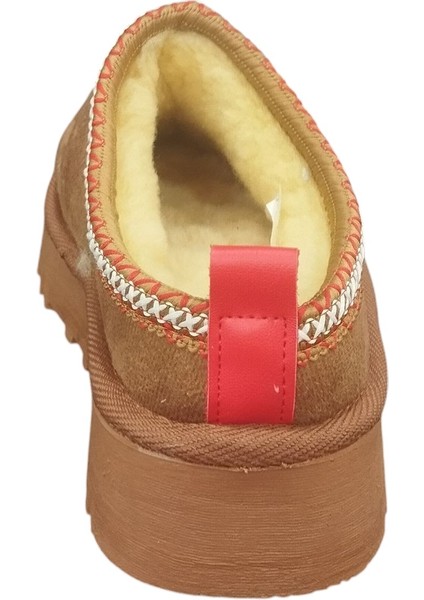 696083Z Içi Kürklü 4 cm Topuk Boyu Günlük Süet Kadın Terlik Bot fırsatları