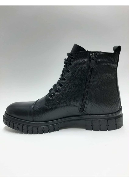 Hakiki Deri Içi Tüylü Esnek Kauçuk Tabanlı Bağcıklı Fermuarlı Postal Kışlık Erkek Bot C-9640173ATC modelleri