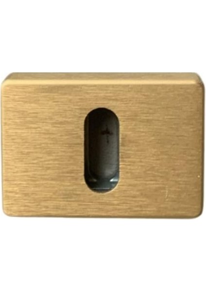 RO15 Kapı Kolu Rozeti Oda Fırçalı Mat Altın 53X37X11 mm