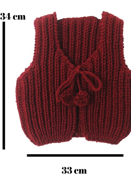 Selanik Model El Örgüsü Bebek Yeleği Bordo modelleri